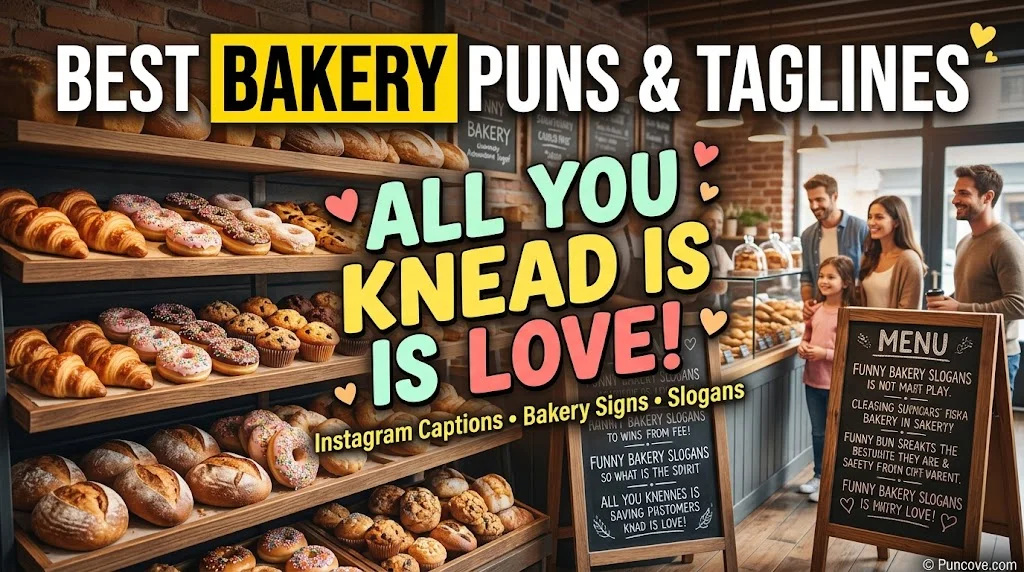 Bakery Puns, Slogans & Bakery Taglines for Instagram