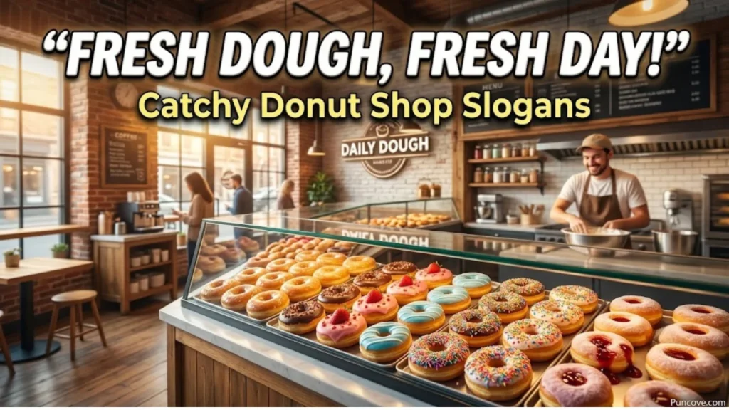 Catchy slogan lines for donut shops and bakeries: