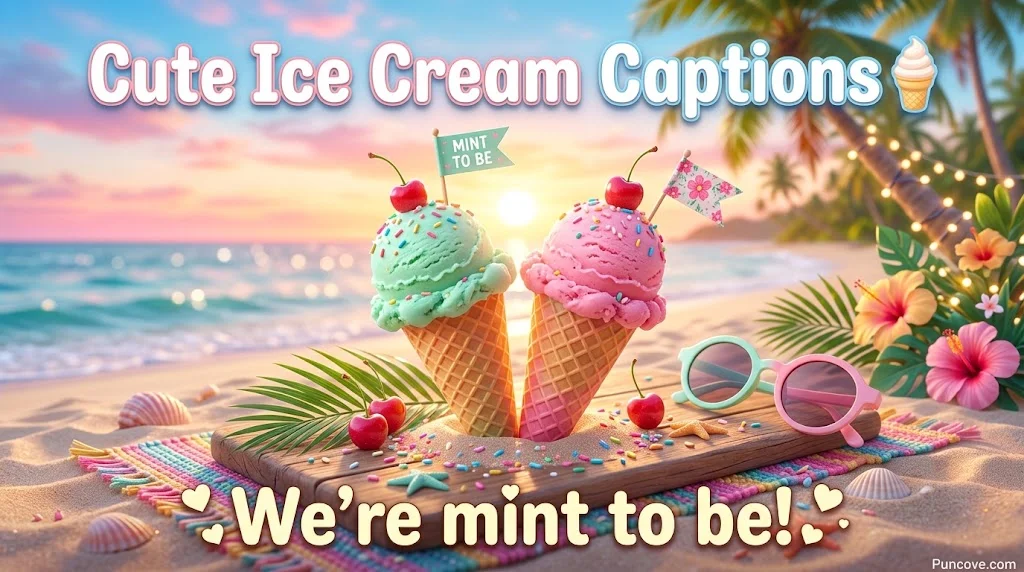 Cute Ice Cream Puns and Captions for Instagram