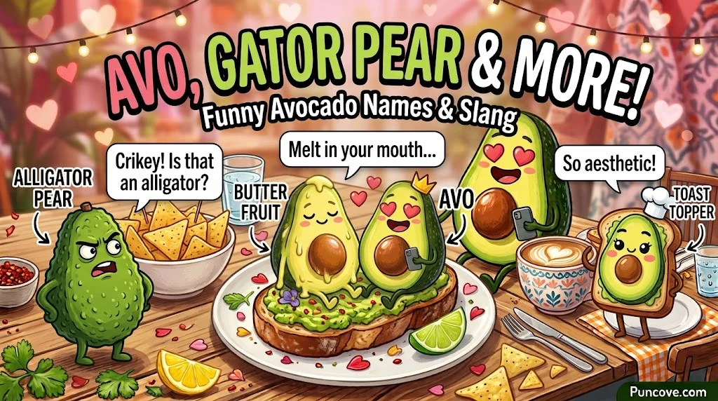 Funny Avocado Nicknames, Names & Slang Terms