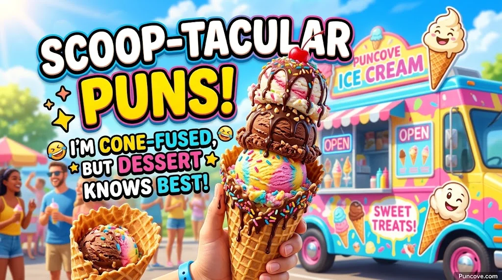 Ice Cream Puns by Flavor, From Vanilla to Rocky Road