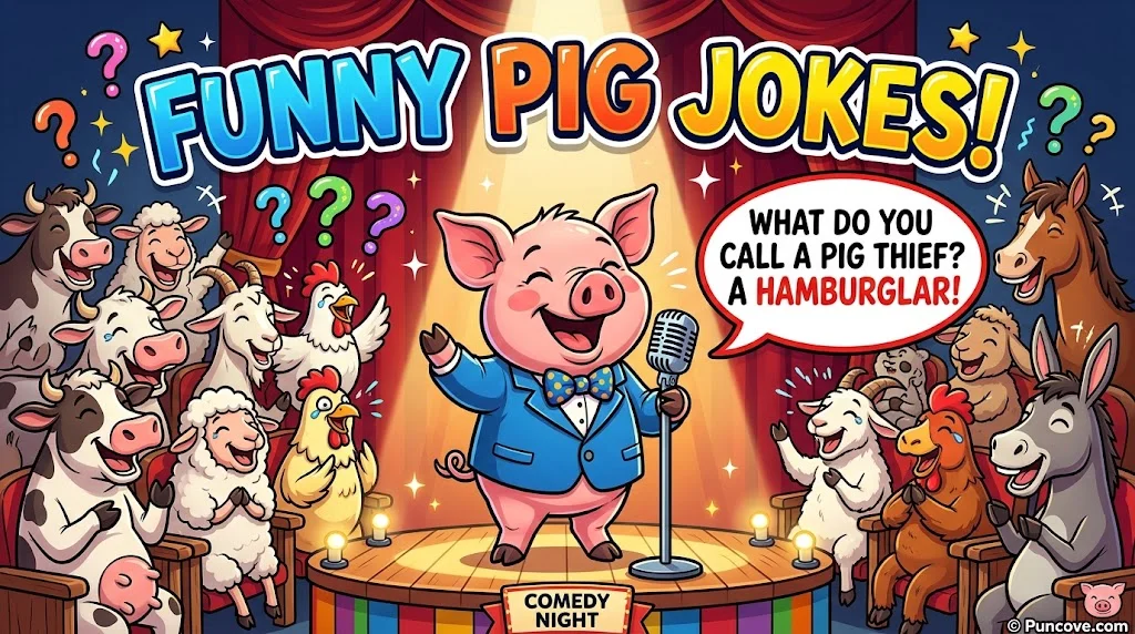 Funny Pig Jokes & Q&A Puns