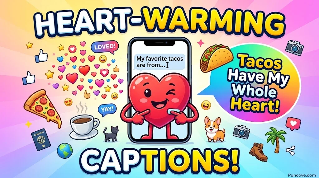 Heart Puns for Captions, Texts and Kids