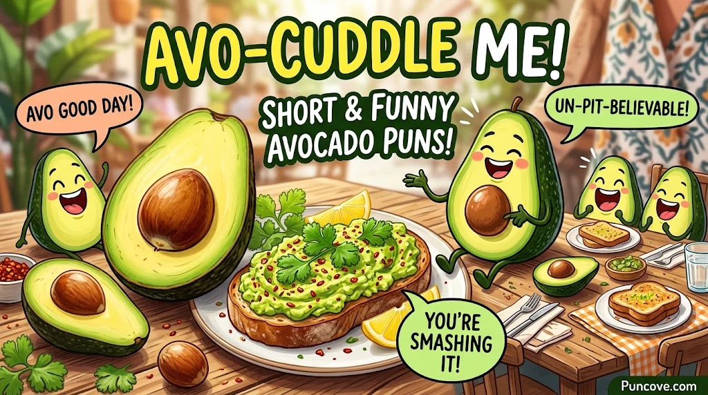Short & Funny Avocado Puns