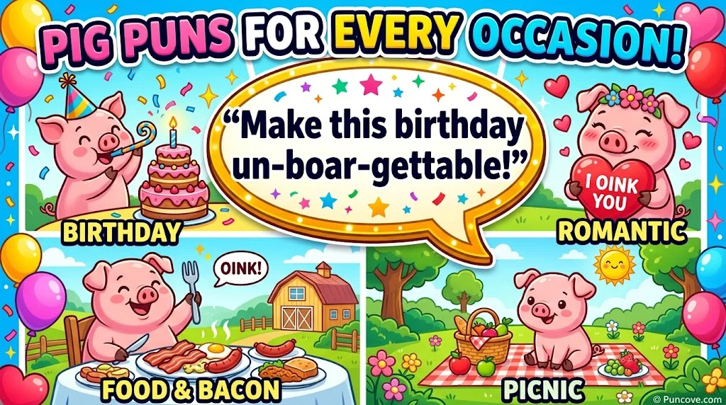 Themed Pig Puns for Every Occasion