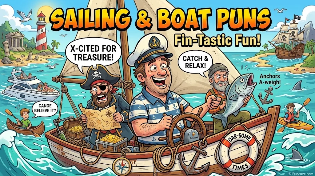 Boat Puns for Birthdays, Weddings, Kids and Holidays