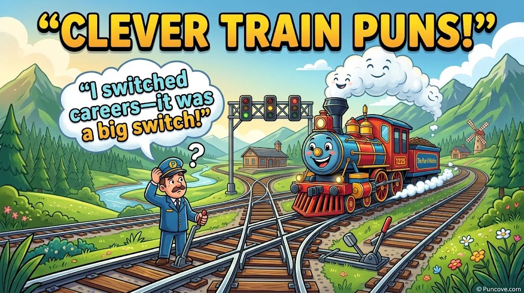 Clever Train Puns and Railroad Wordplay