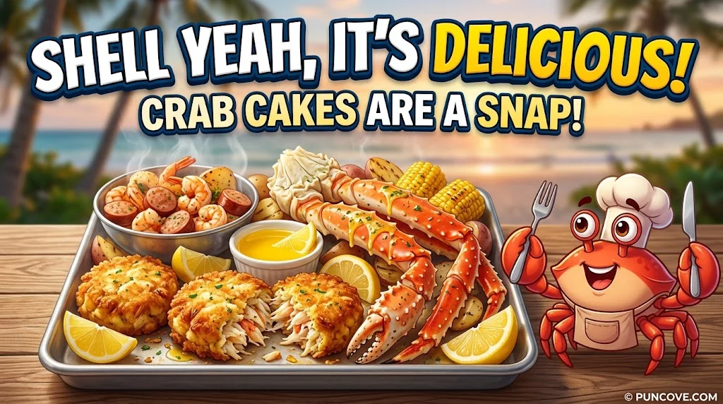 Crab Cakes, Crab Legs, and Seafood Boil Puns