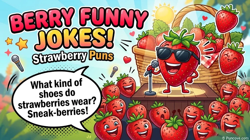 Cute Strawberry Puns for Kids and Couples