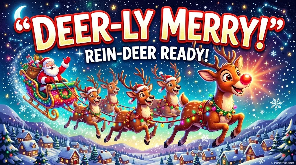 Reindeer, Rudolph, and Christmas Deer Puns
