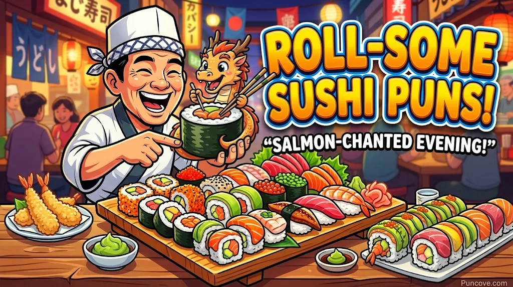 Sushi Puns for Ingredients and Rolls