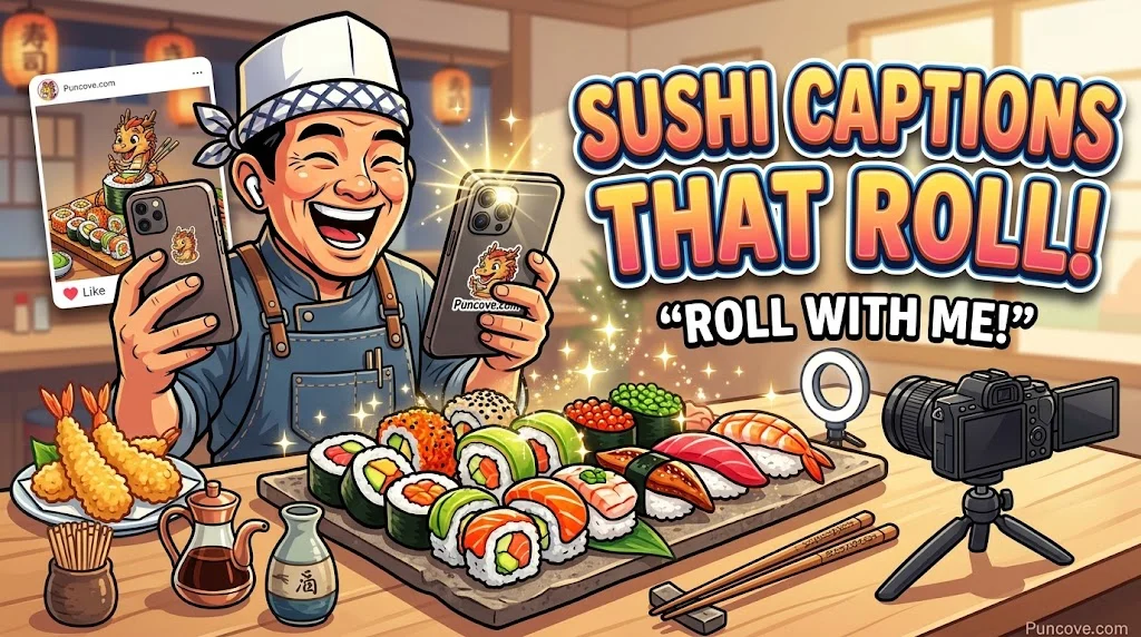 Sushi Puns for Instagram Captions and Taglines