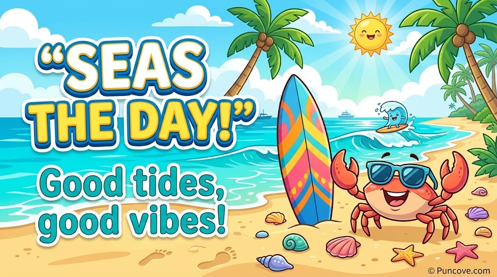 Tide-iculous Beach and Ocean Wave Puns