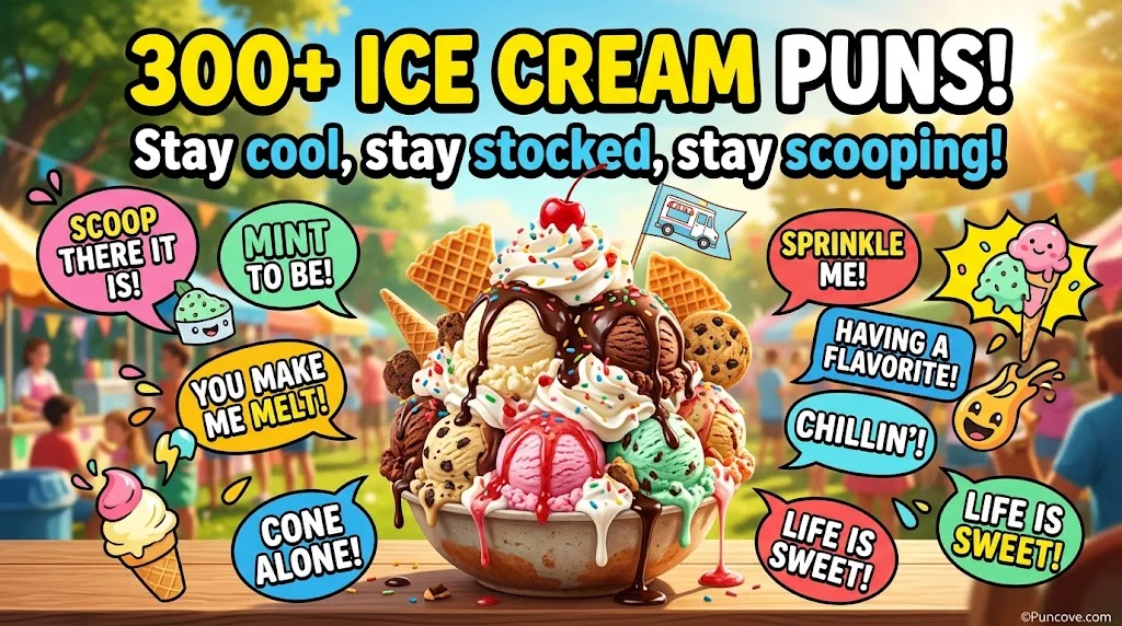300+ Hilarious Ice Cream Puns That Are Cool, Sweet & Totally Scoop-Tacular
